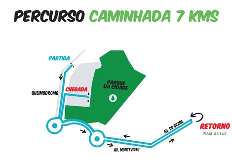 percurso caminhada dia do pai 2017